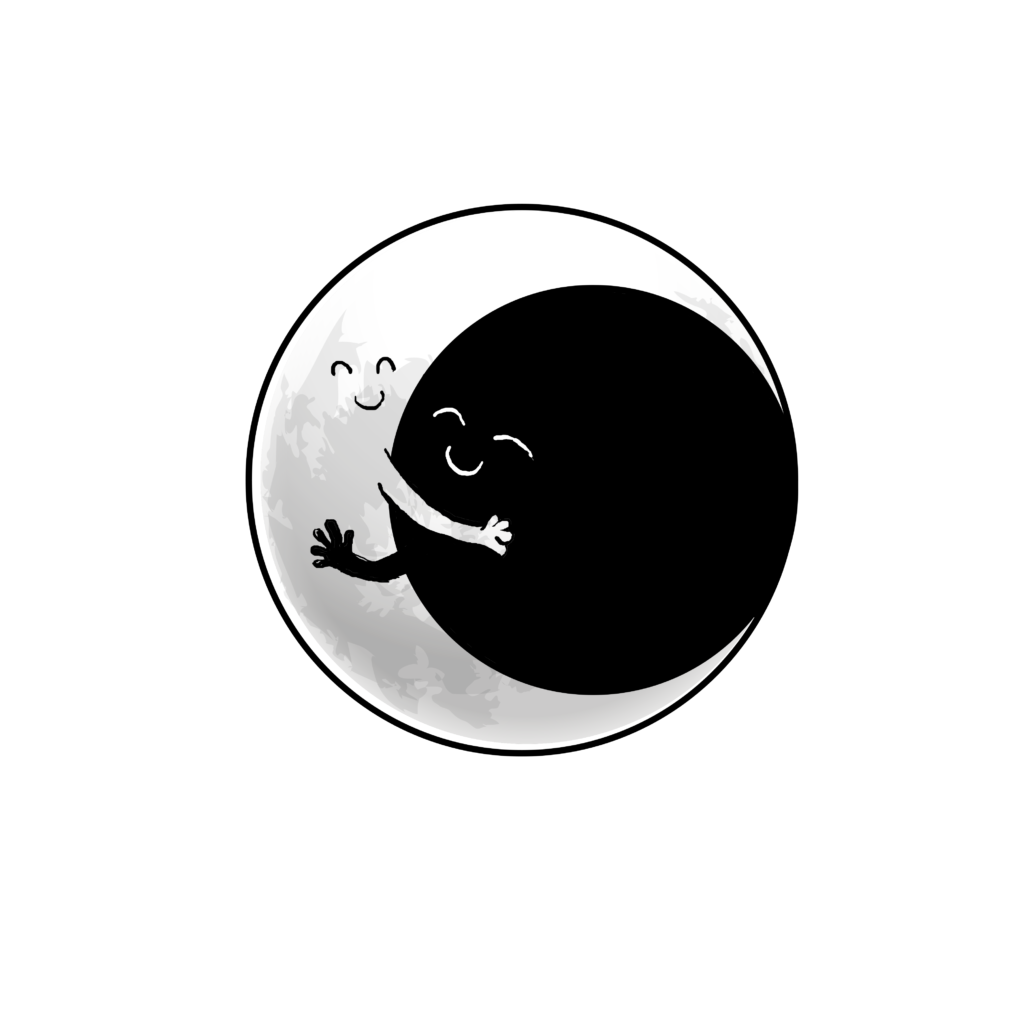 space and cute moon 